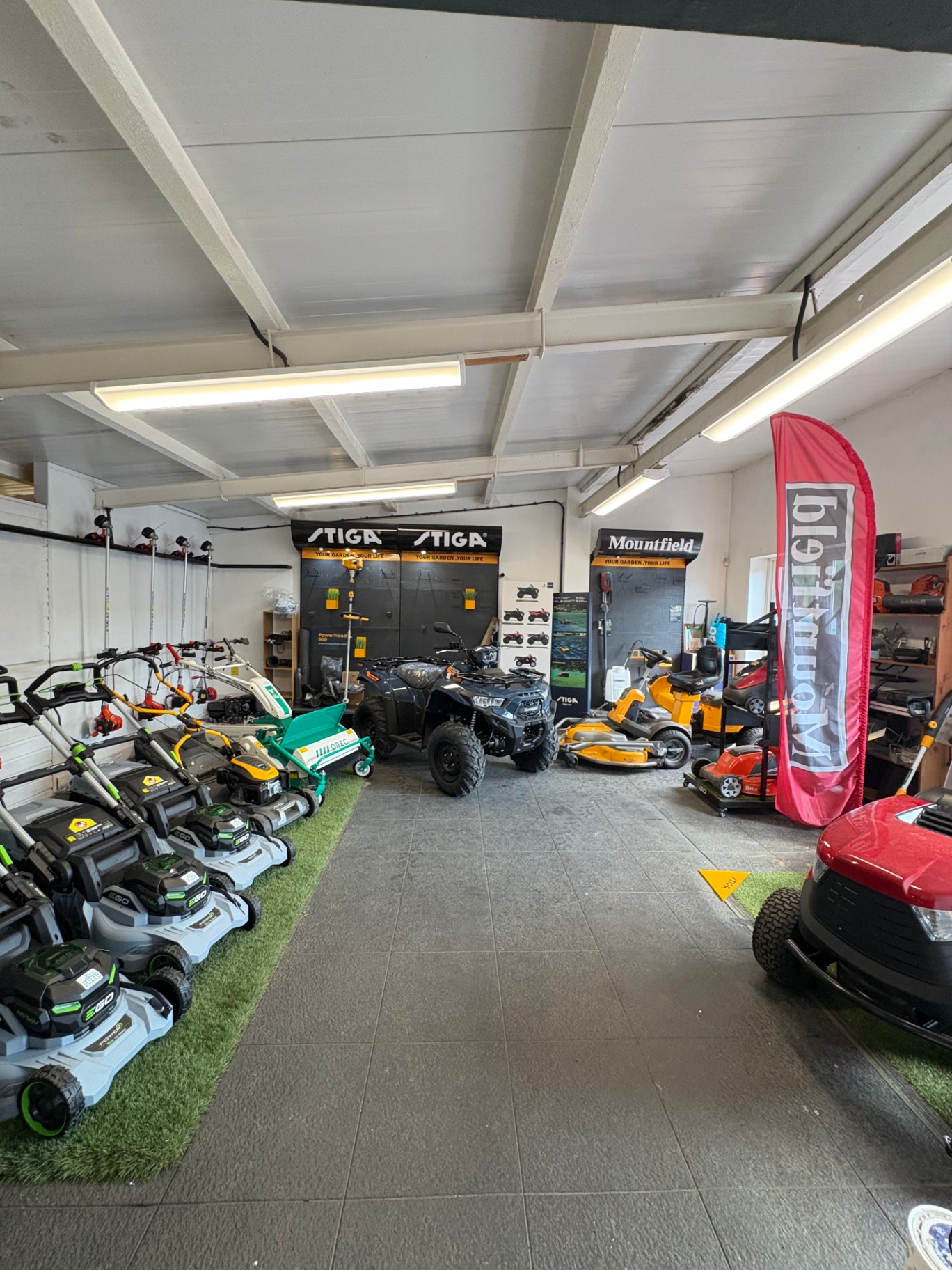 Inside our showroom at Tegfan Garage